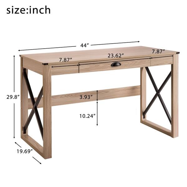 Shop Modernluxe Modern Style Writing Table Wood Desk With Drawer