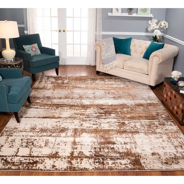 Strick & Bolton Mishelle Brown/ Beige Area Rug