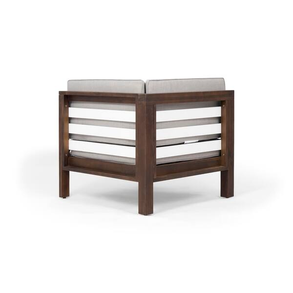 Shop Oana Outdoor 10 Seater U Shaped Acacia Wood Sectional Shop Oana Outdoor 10 Seater U Shaped Acacia Wood Sectional