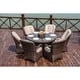 preview thumbnail 14 of 14, 7-piece Outdoor Dining Set Round Table with Chairs by Moda Furnishings