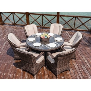 7-piece Outdoor Dining Set Round Table with Chairs by Moda Furnishings