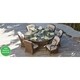 preview thumbnail 3 of 14, 7-piece Outdoor Dining Set Round Table with Chairs by Moda Furnishings
