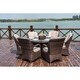 preview thumbnail 12 of 14, 7-piece Outdoor Dining Set Round Table with Chairs by Moda Furnishings