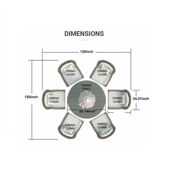 7-piece Outdoor Dining Set Round Table with Chairs by Moda Furnishings