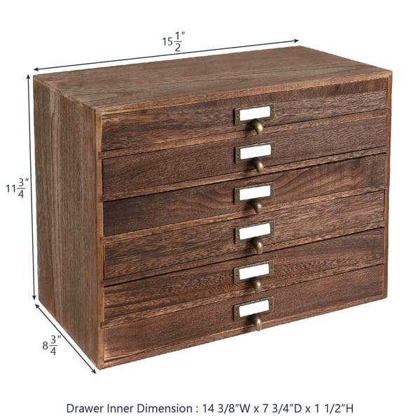 Ikee Design Wooden 6 Drawers Jewelry Storage Cabinet Ikee Design Wooden 6 Drawers Jewelry Storage Cabinet