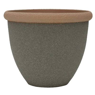Happy Planter Planter, 17.3" x 17.3" x 15", Limestone Terra Cotta