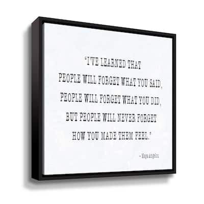 Maya Angelou "People Vl" Gallery Wrapped Floater-framed Canvas