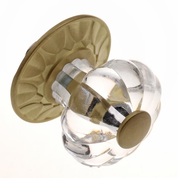 Shop Gliderite 1 25 Inch Clear Acrylic Cabinet Knob Satin Gold