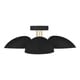 preview thumbnail 2 of 2, Jane Midnight Black Steel 3-light Flush Mount