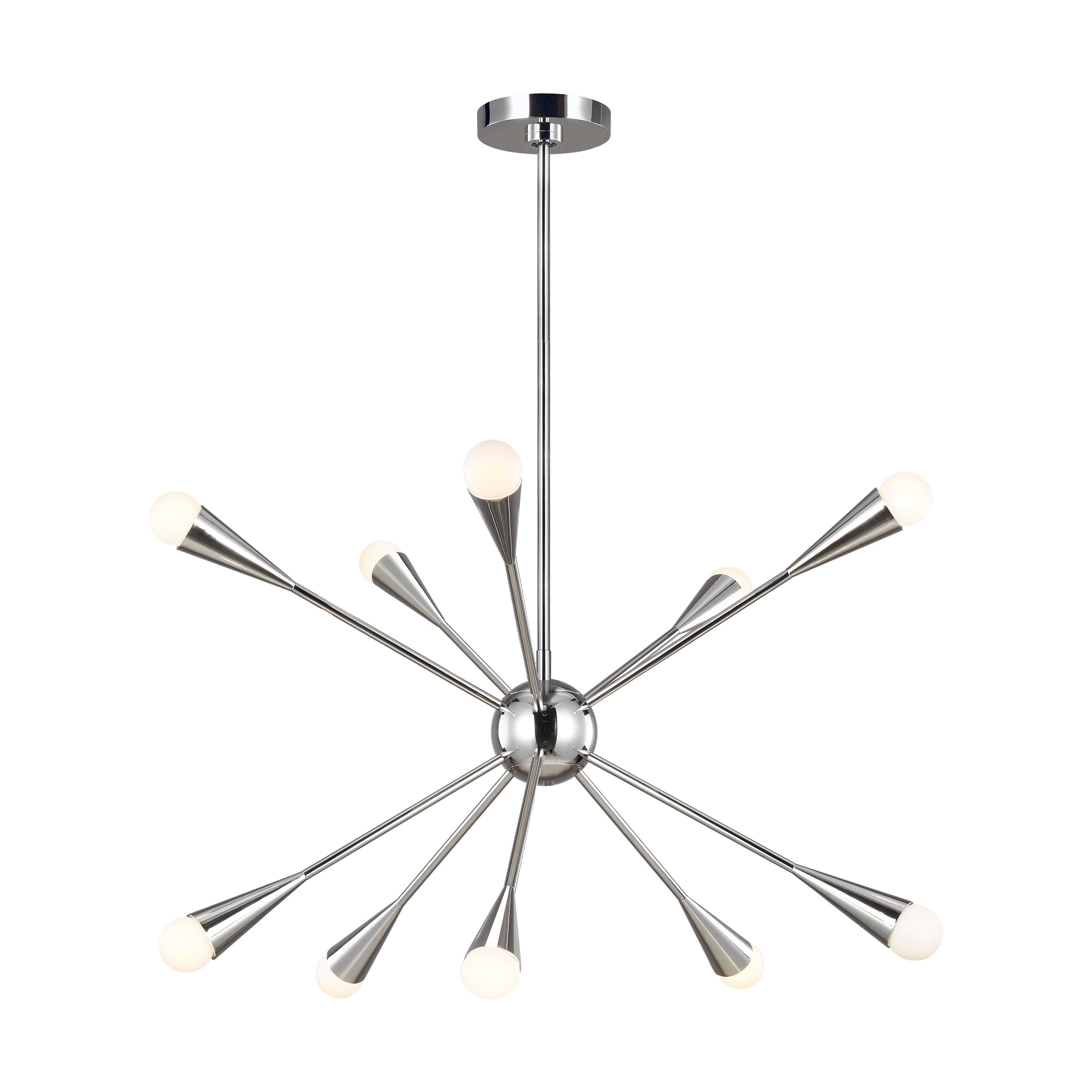 Jax Polished Nickel Steel 10-light Chandelier - Chandeliers For Bedrooms by Overstock.com