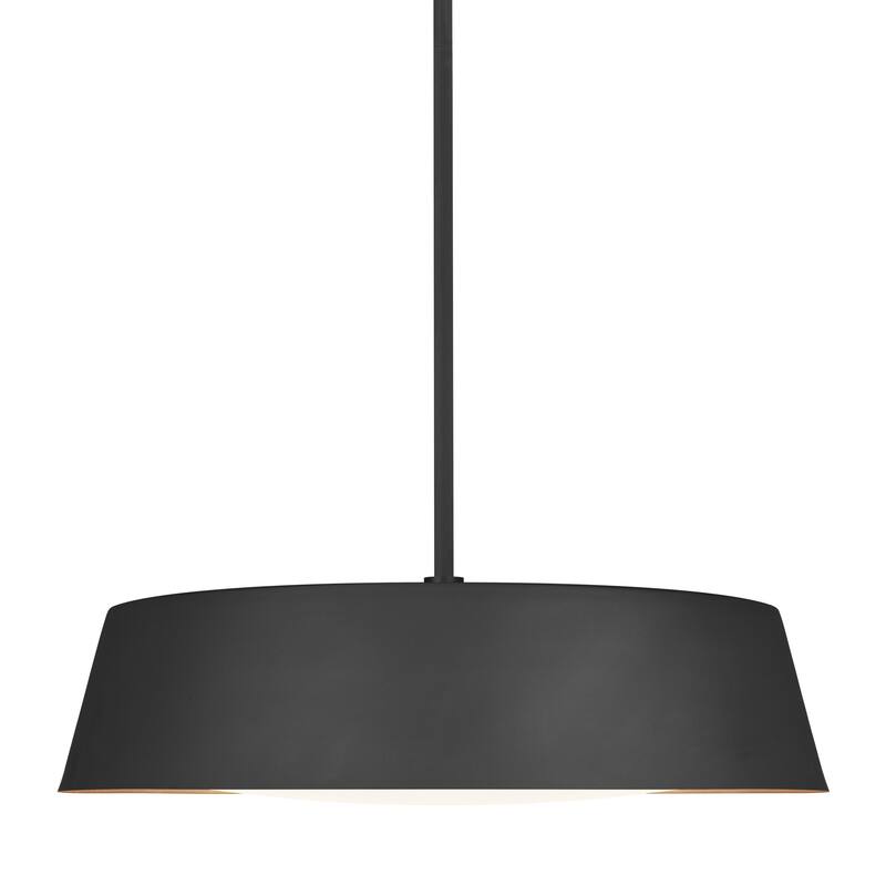 Asher Midcentury Pendant in Matte White