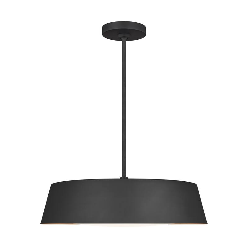 Asher Midcentury Pendant in Matte White