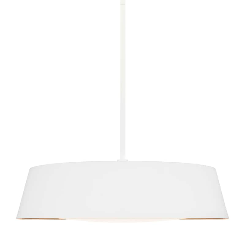 Asher Midcentury Pendant in Matte White