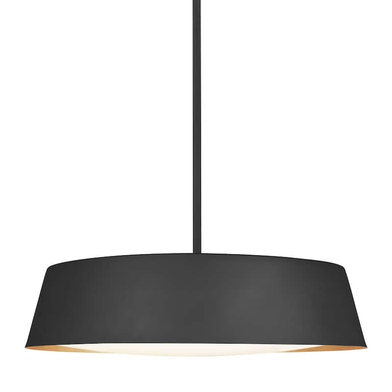 Asher Midcentury Pendant in Matte White