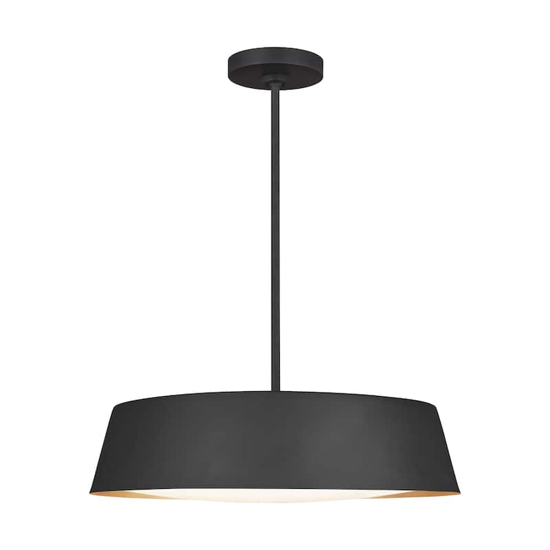 Asher Midcentury Pendant in Matte White