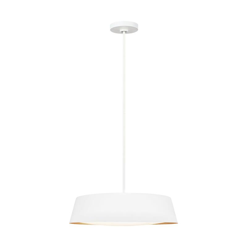 Asher Midcentury Pendant in Matte White