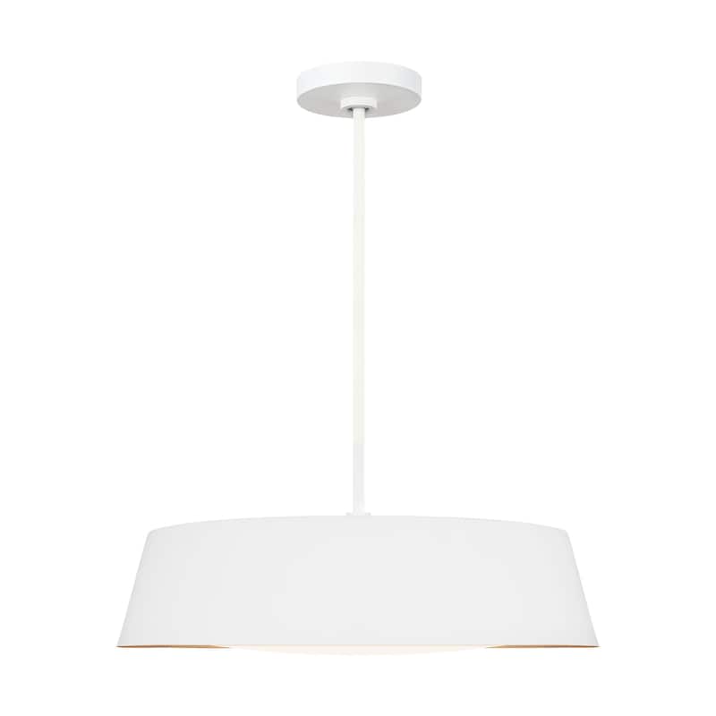 Asher Midcentury Pendant in Matte White