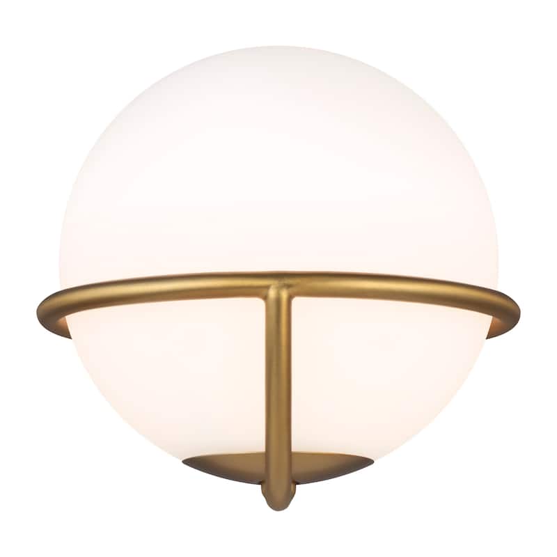 Apollo White Opal Etched Glass Shade 1-light Wall Sconce
