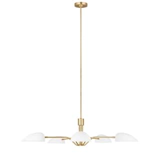 Jane Steel 5-light Chandelier with Adjustable Shades (White - Matte/Burnished) - Chandeliers For Bedrooms by Overstock.com
