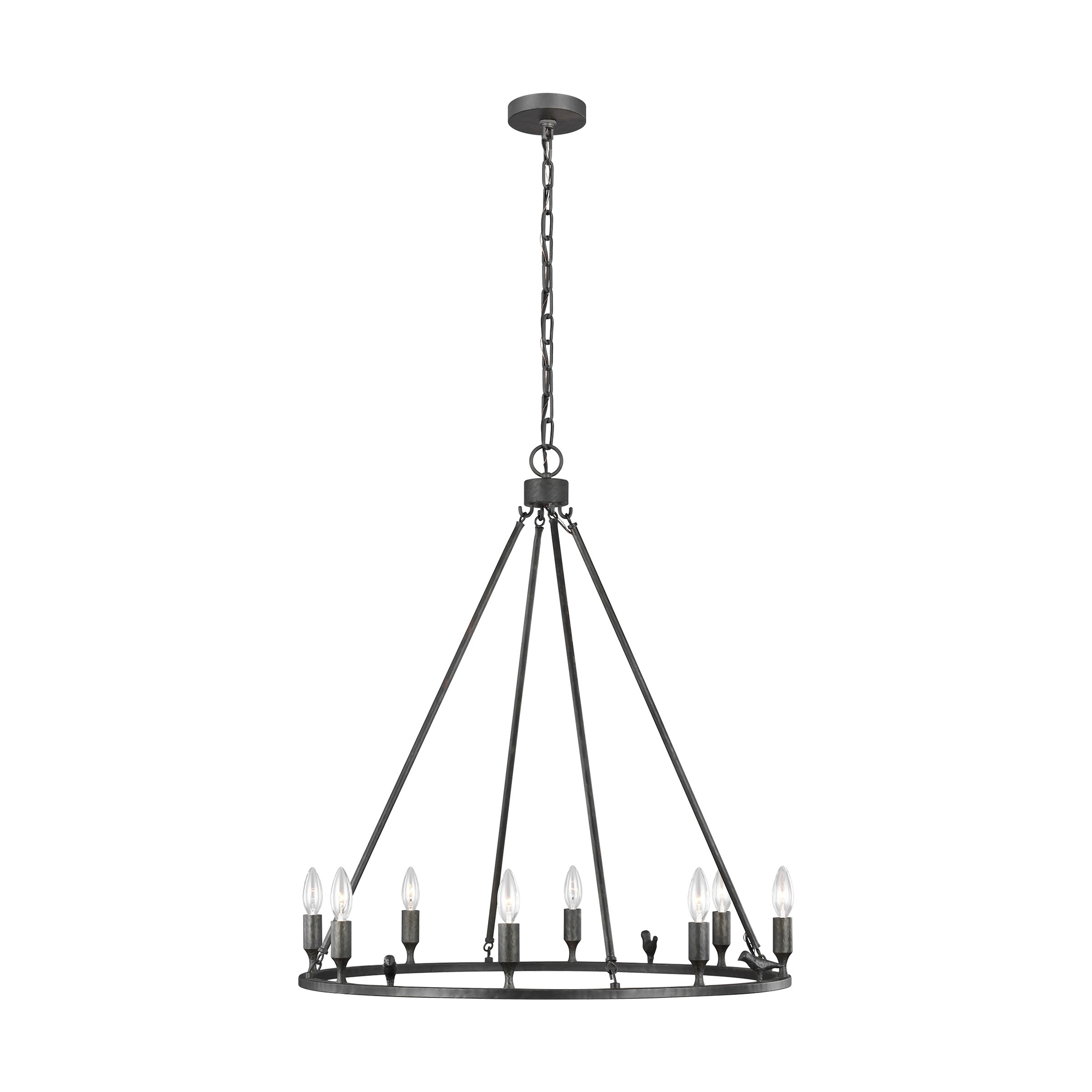 Caroline Aged Iron Steel 8-light Chandelier - Chandeliers For Bedrooms by Overstock.com