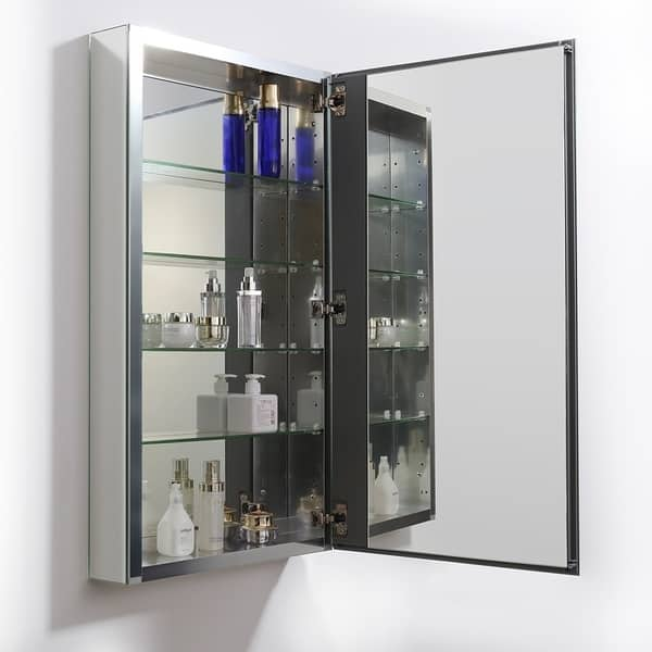 Shop Fresca 20 Wide X 36 Tall Bathroom Medicine Cabinet W Mirrors Overstock 27190340