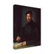 Agnolo Bronzino 'Portrait of a young man with a book ' Canvas Art - Bed ...