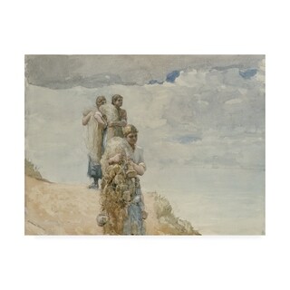 Winslow Homer 'on The Cliff, Cullercoats' Canvas Art - Bed Bath 