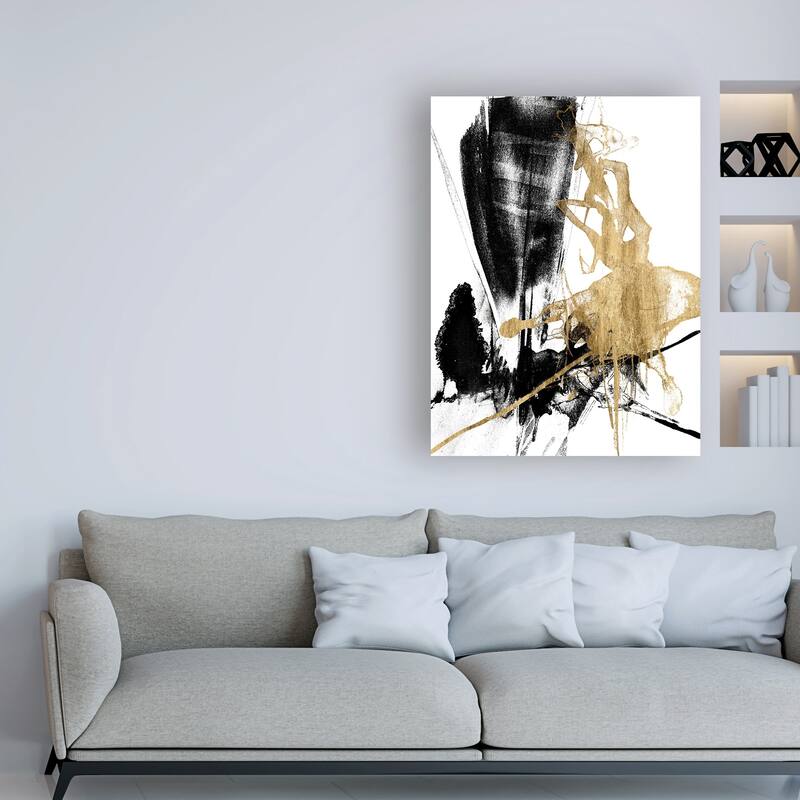 Jennifer Goldberger 'Glam And Black IV' Canvas Art
