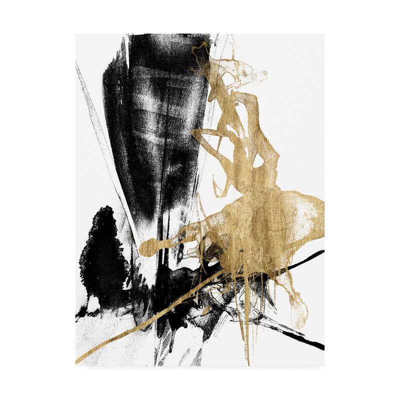 Jennifer Goldberger 'Glam And Black IV' Canvas Art