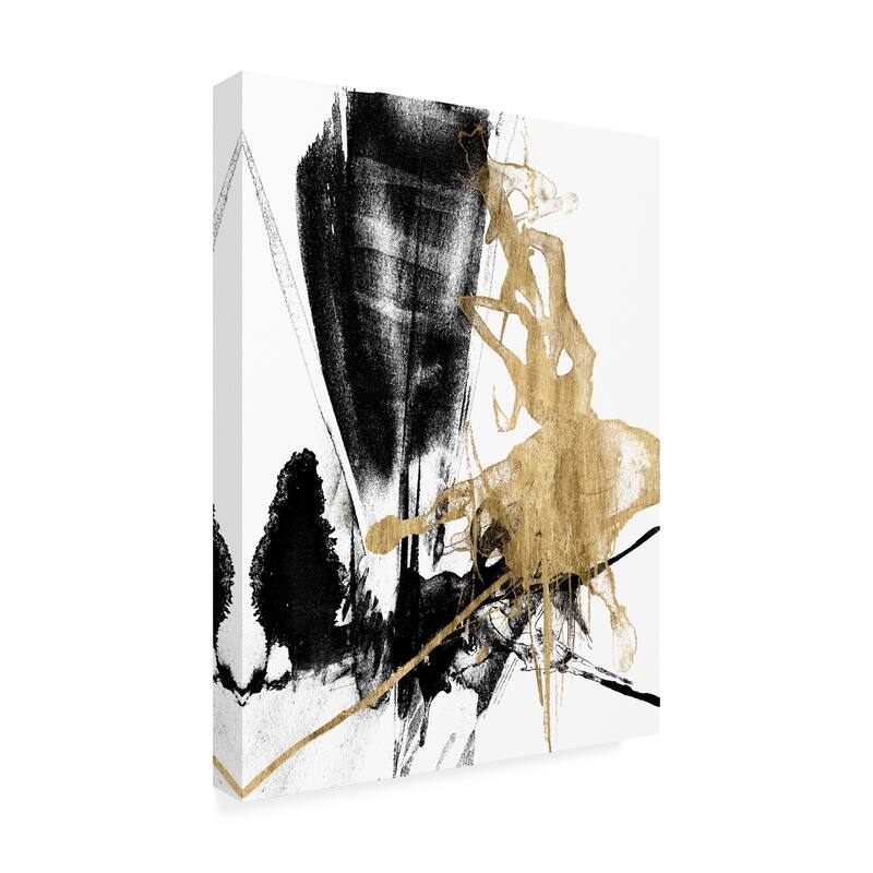 Jennifer Goldberger 'Glam And Black IV' Canvas Art
