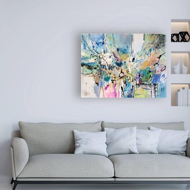 Jennifer Gardner 'Rainbow Blue II' Canvas Art - Bed Bath & Beyond ...