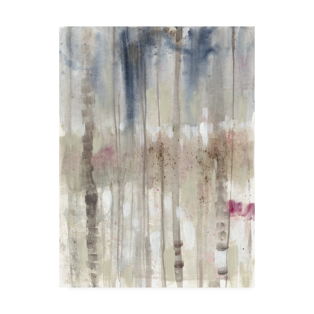 Jennifer Goldberger 'Subtle Birch line I' Canvas Art