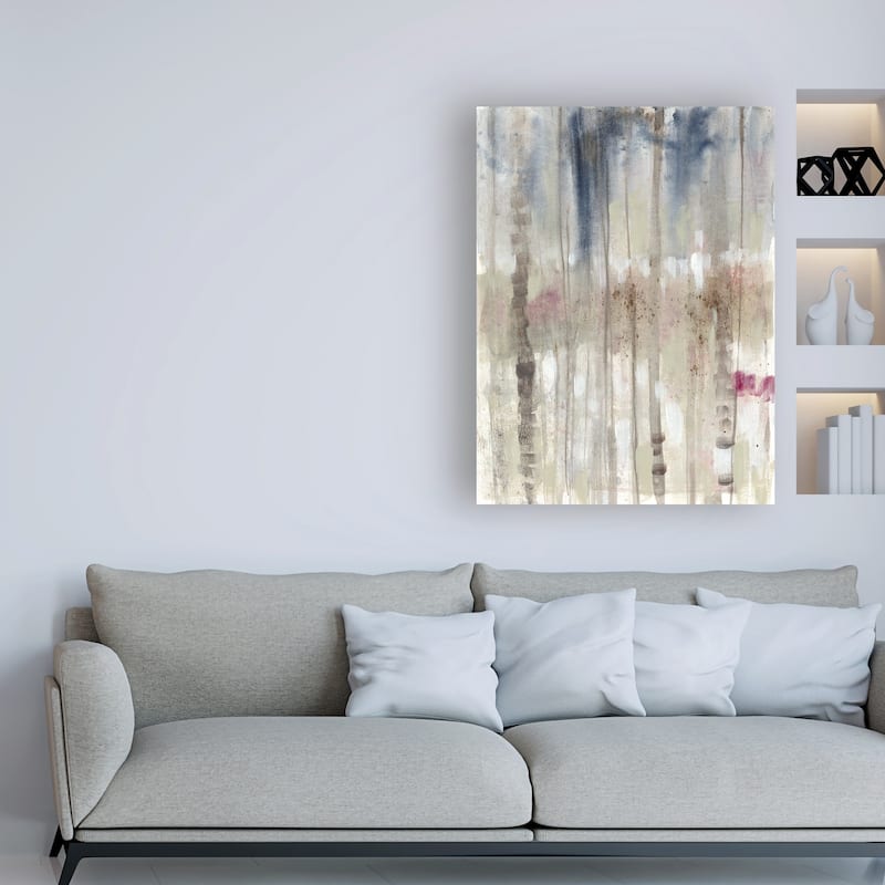Jennifer Goldberger 'Subtle Birch line I' Canvas Art