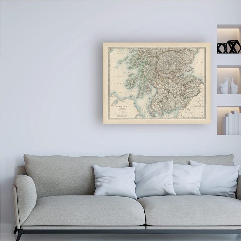 Johnston 'johnstons Map Of Scotland' Canvas Art - Bed Bath & Beyond 