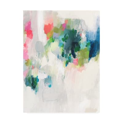 Victoria Borges 'Raspberry And Teal I' Canvas Art