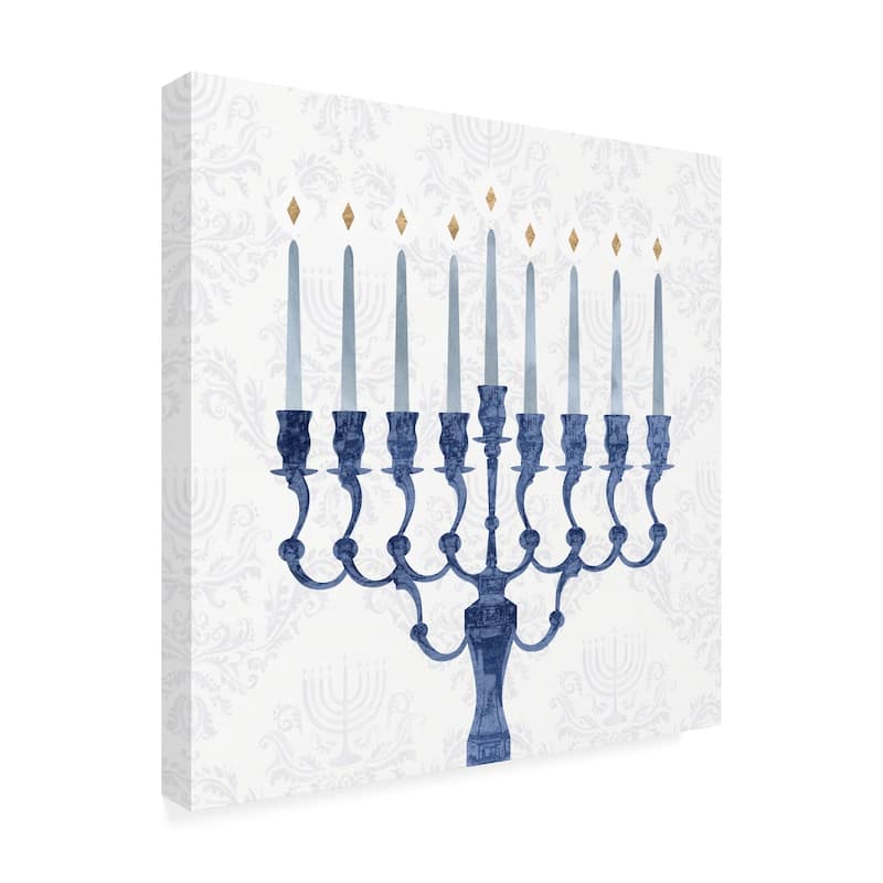 Victoria Borges 'Sophisticated Hanukkah I' Canvas Art