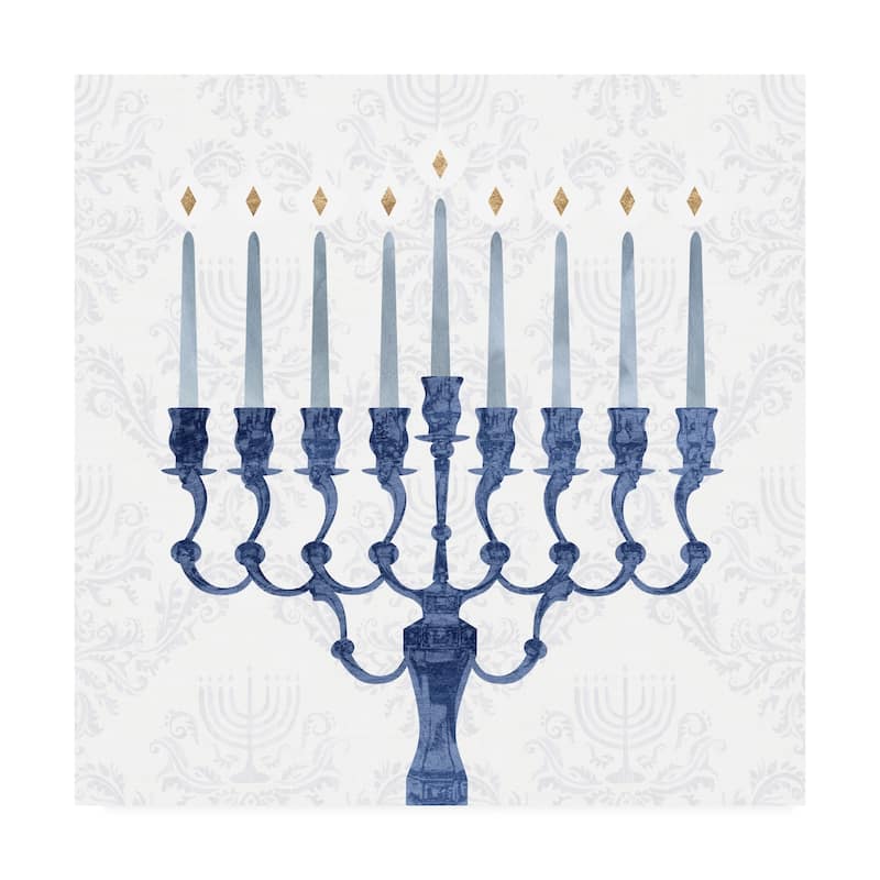 Victoria Borges 'Sophisticated Hanukkah I' Canvas Art