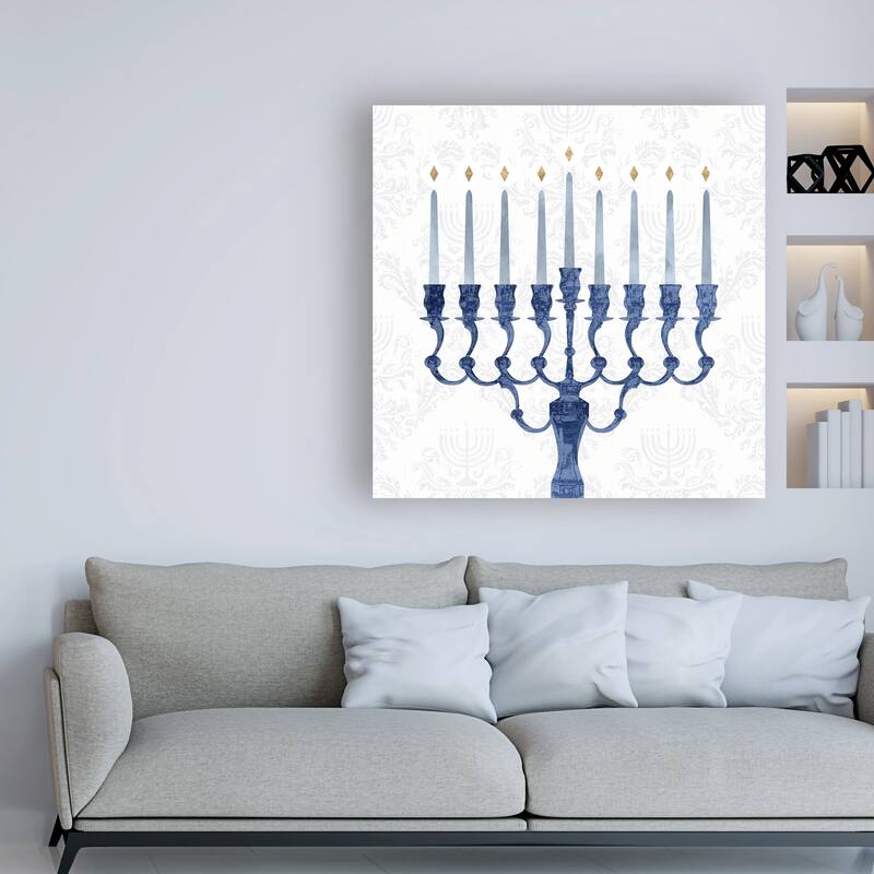 Victoria Borges 'Sophisticated Hanukkah I' Canvas Art