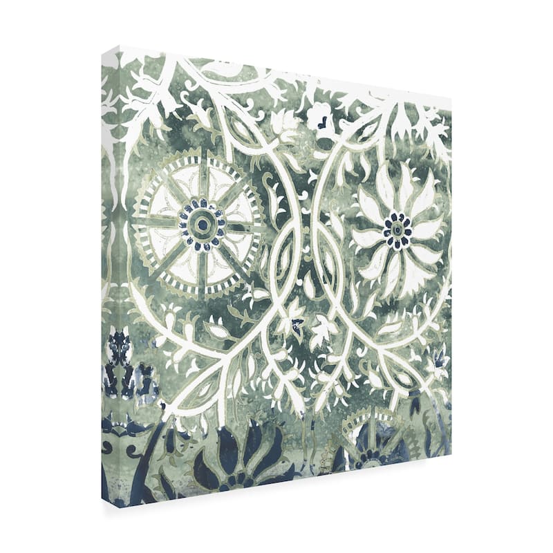 June Erica Vess 'Flower Stone Tile VII' Canvas Art - Bed Bath & Beyond ...