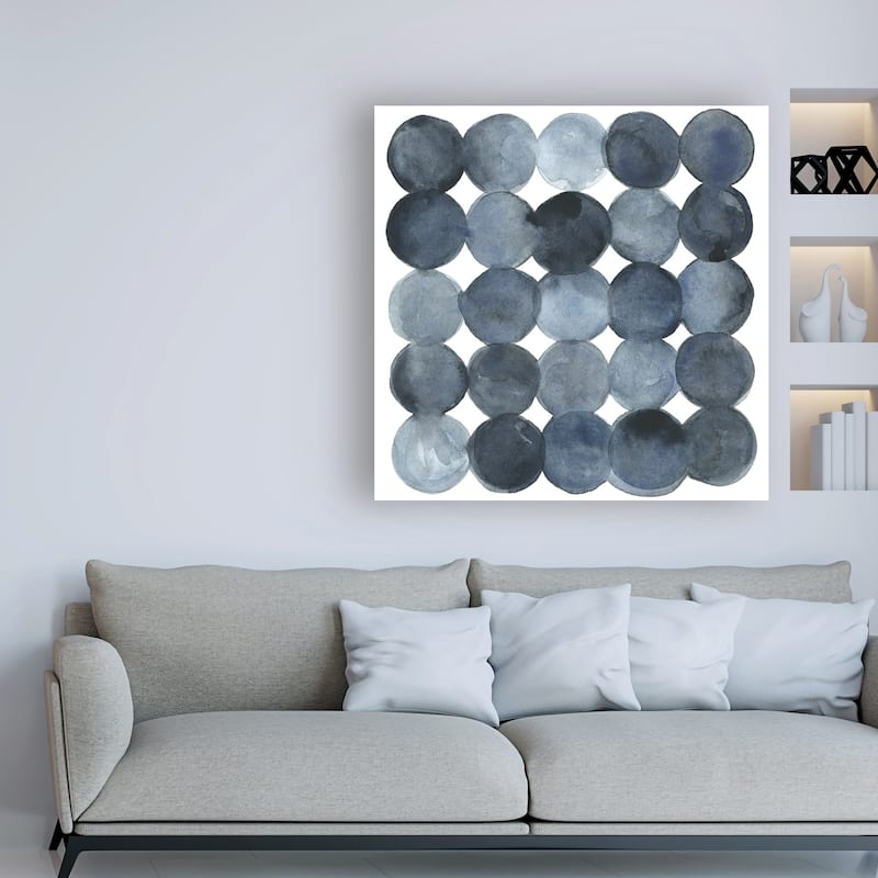 Emma Scarvey 'Blue Grey Density I' Canvas Art