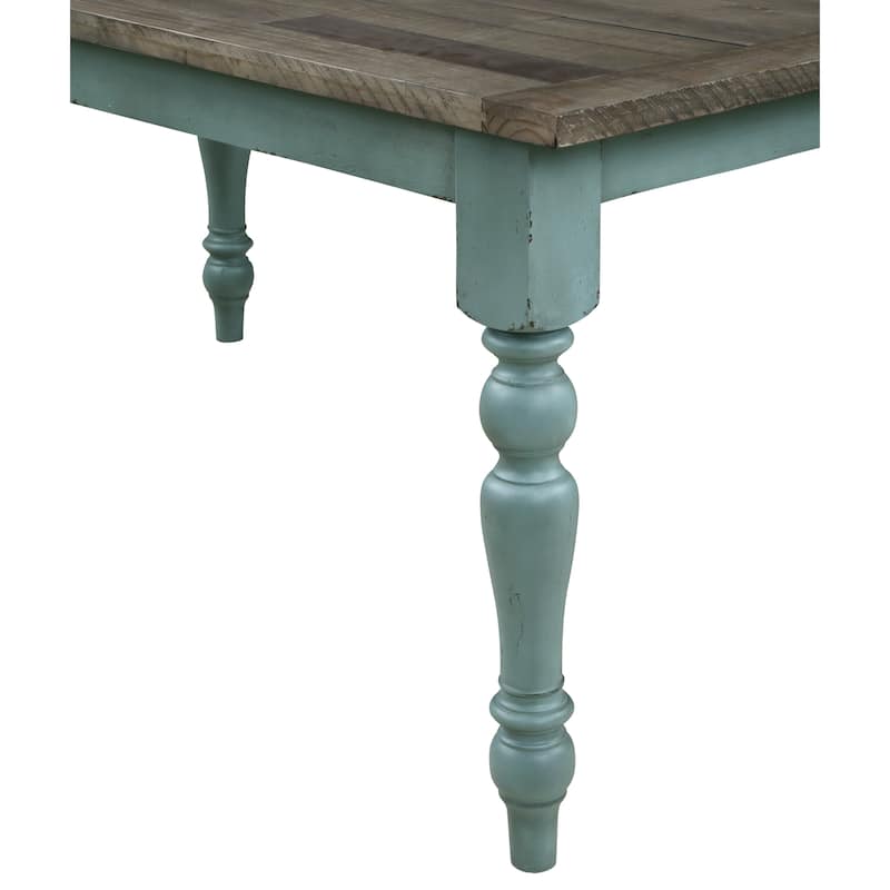 Roundhill Furniture Prato Two-Tone Wood Dining Bench