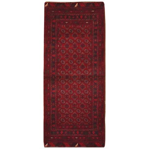 Handmade One-of-a-Kind Turkoman Wool Pillowcase (Afghanistan) - 2'8 x 5'9