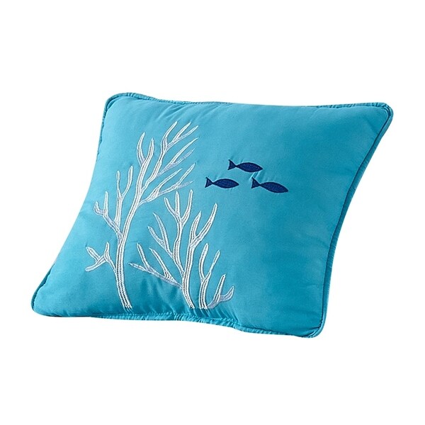 Porch & Den Embroidered Reef Throw Pillow