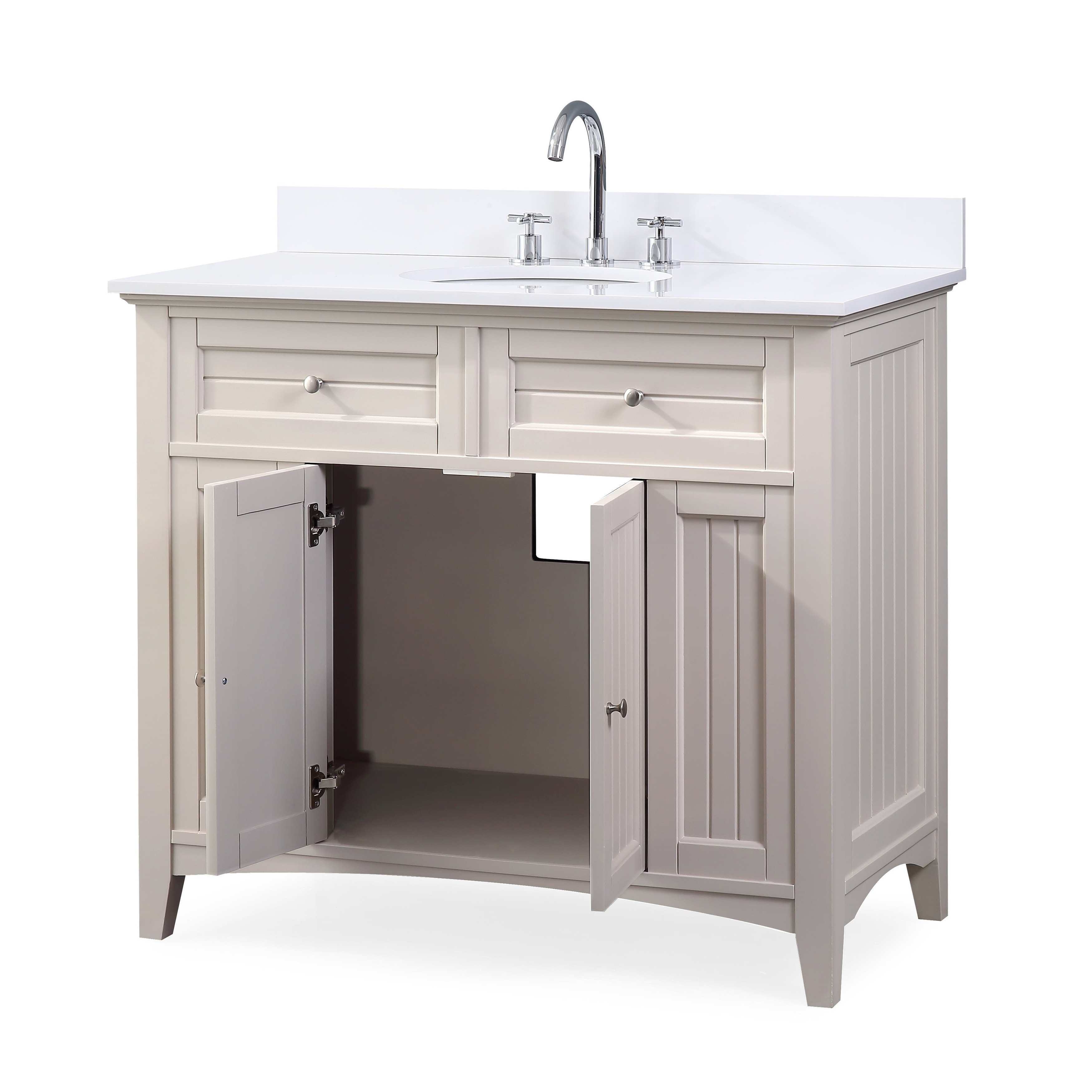 42 Benton Collection Thomasville Taupe Farmhuose Bathroom Vanity Overstock 27192532