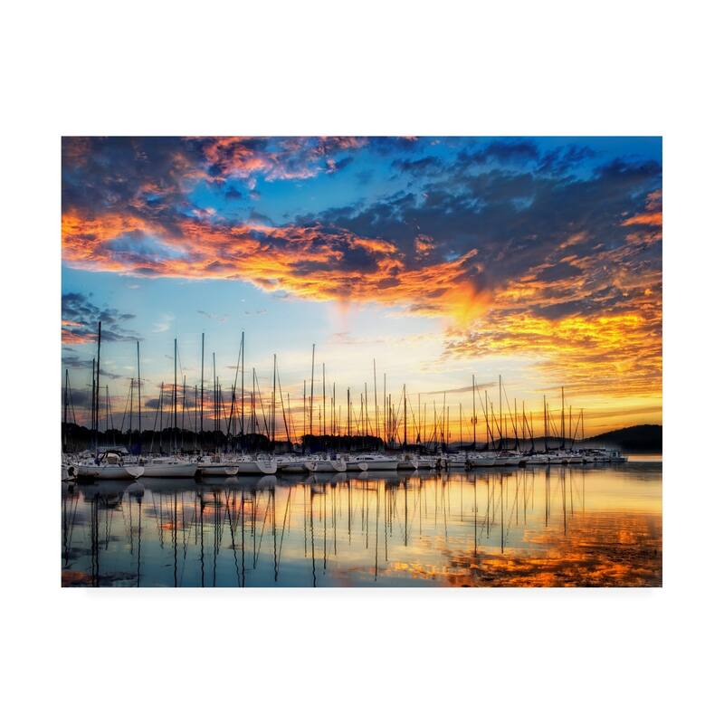 PHBurchett 'Lake Harbor' Canvas Art