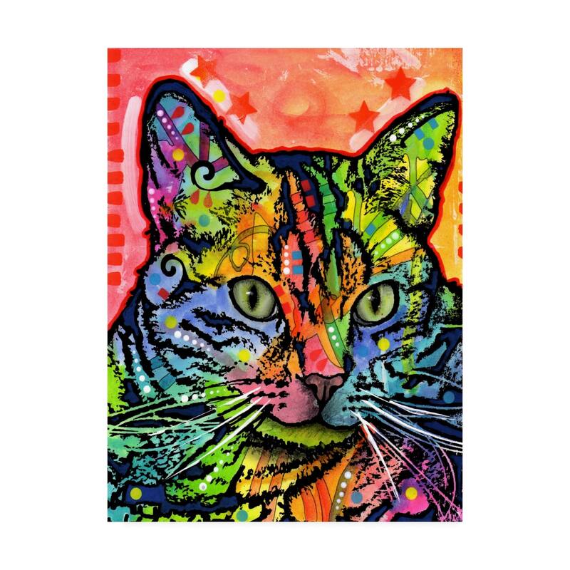 Dean Russo 'Cat Abstract Color' Canvas Art