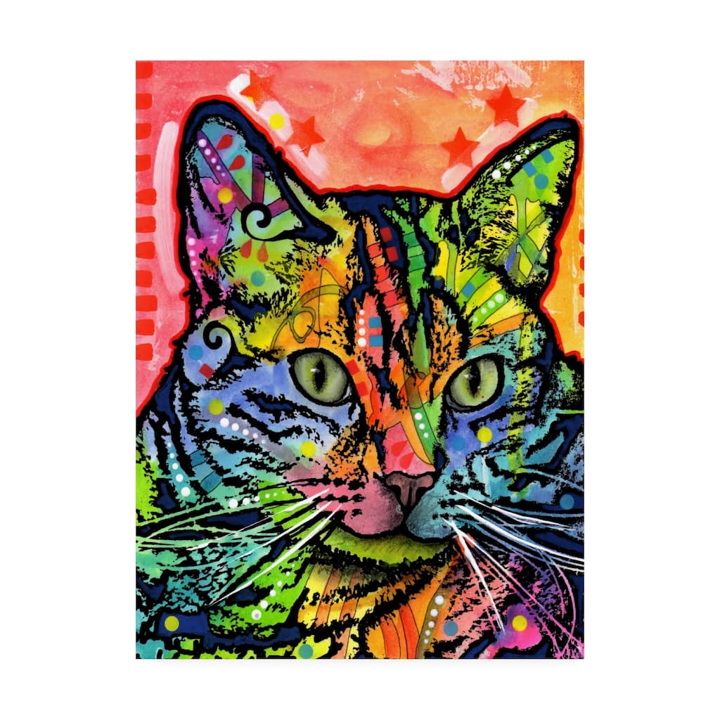 Dean Russo 'Cat Abstract Color' Canvas Art