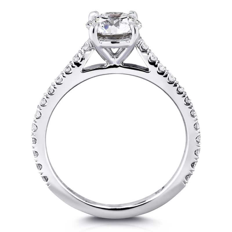 Annello by Kobelli 14k Gold 1 1/3ct Diamond Cathedral Ring