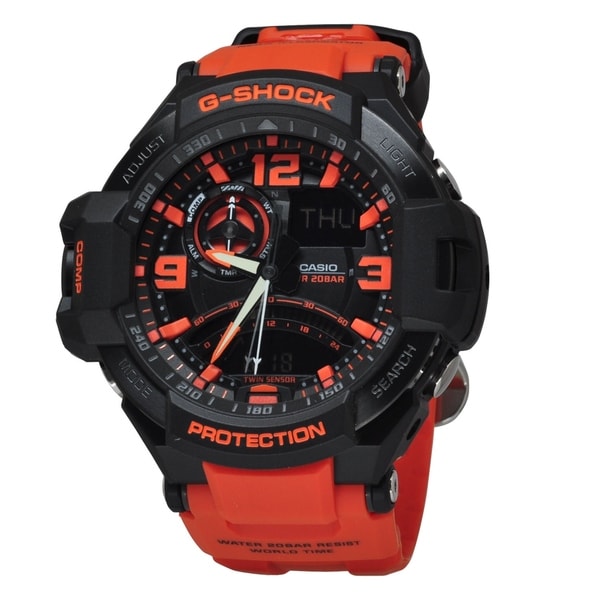 g shock watches orange and black