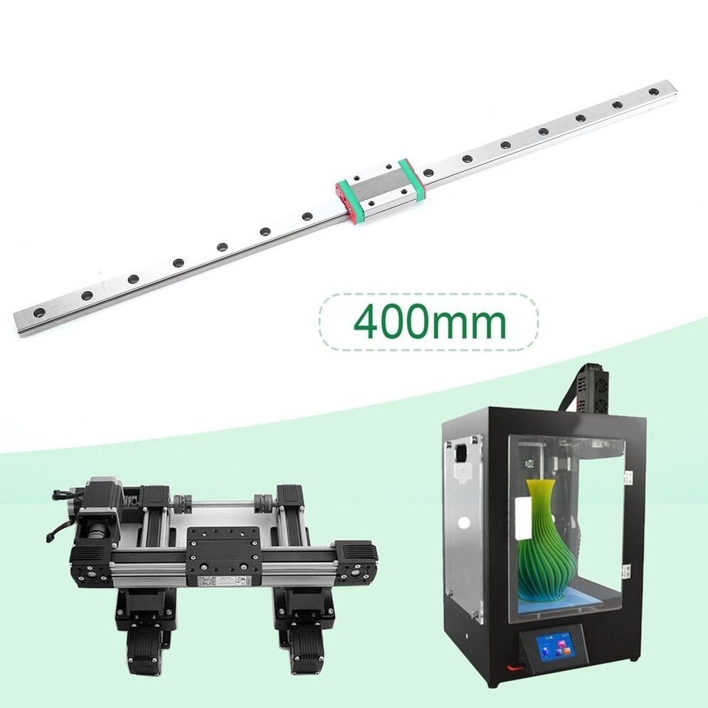 Slide Guide 18mm Width for DIY 3D Printe Linear Slider 400MM Mini with Bearing Slider Blocks High Accuracy Steel Slider Block